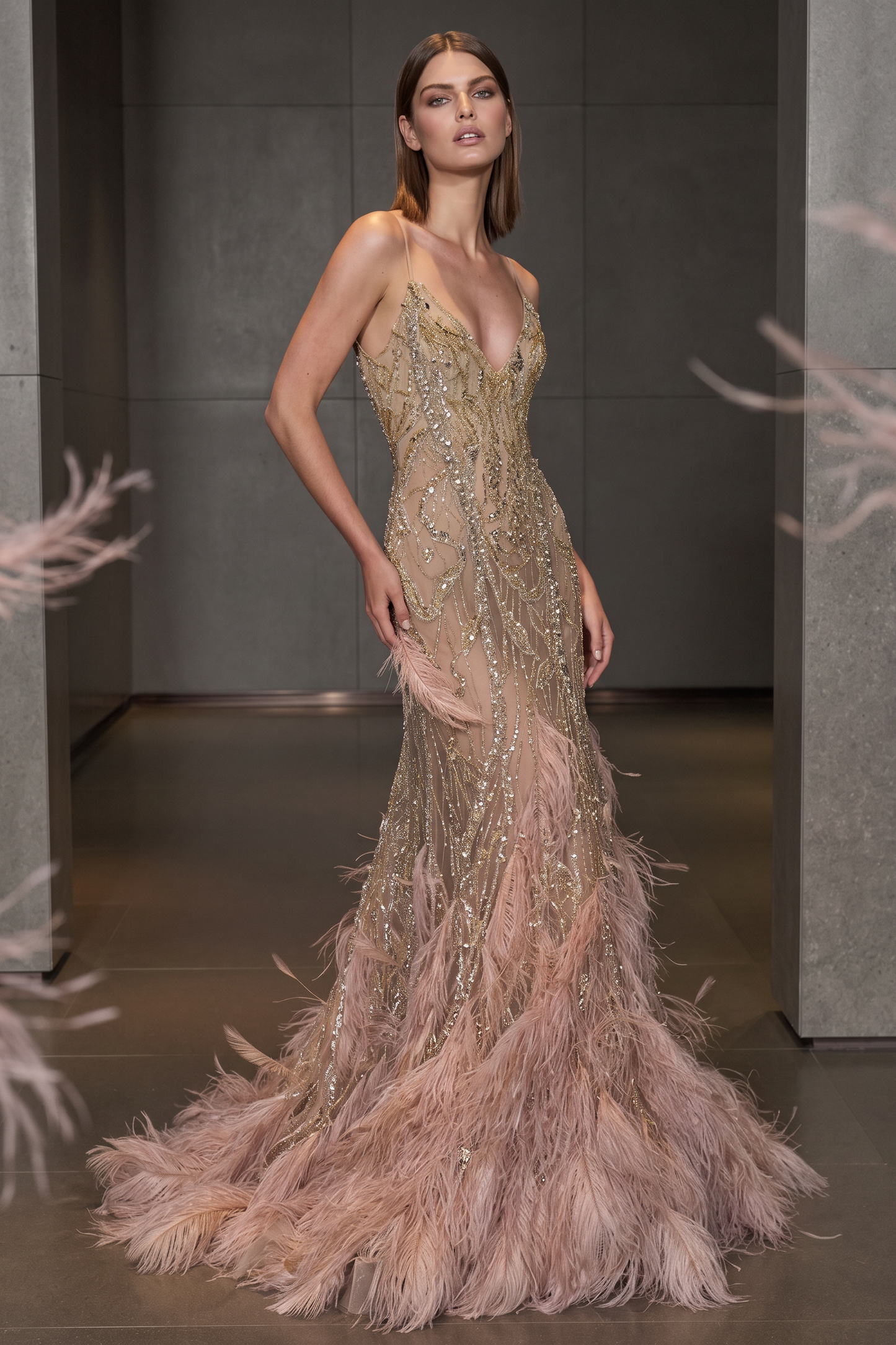 Embellished Slip Gown