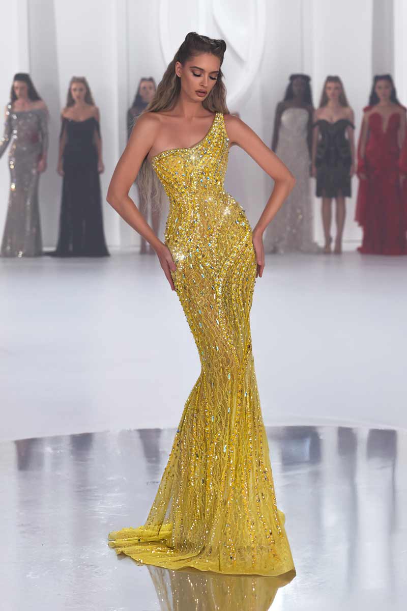 One Shoulder Mermaid Gown