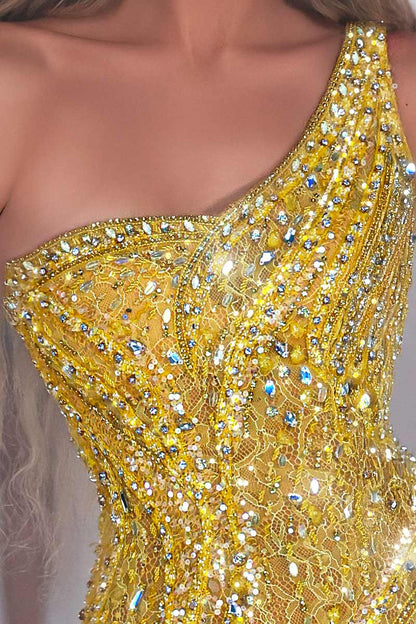 One Shoulder Mermaid Gown
