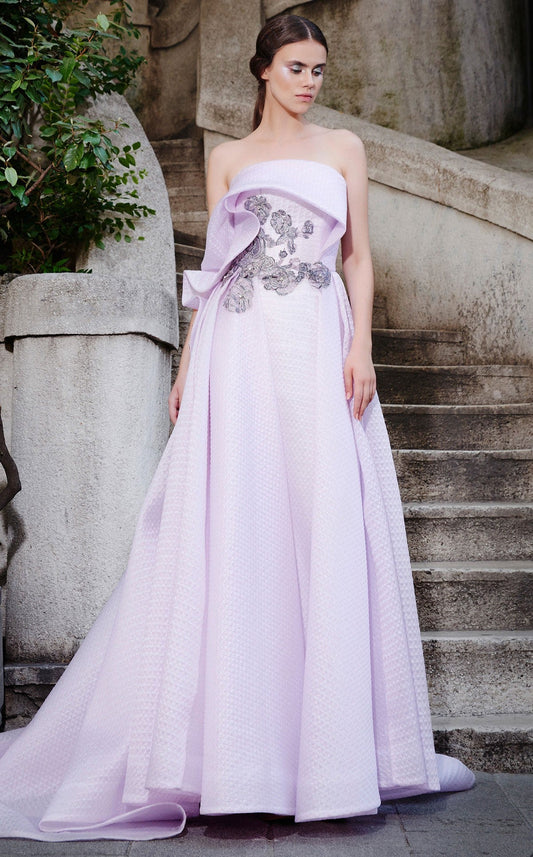 Folded Strapless Gown