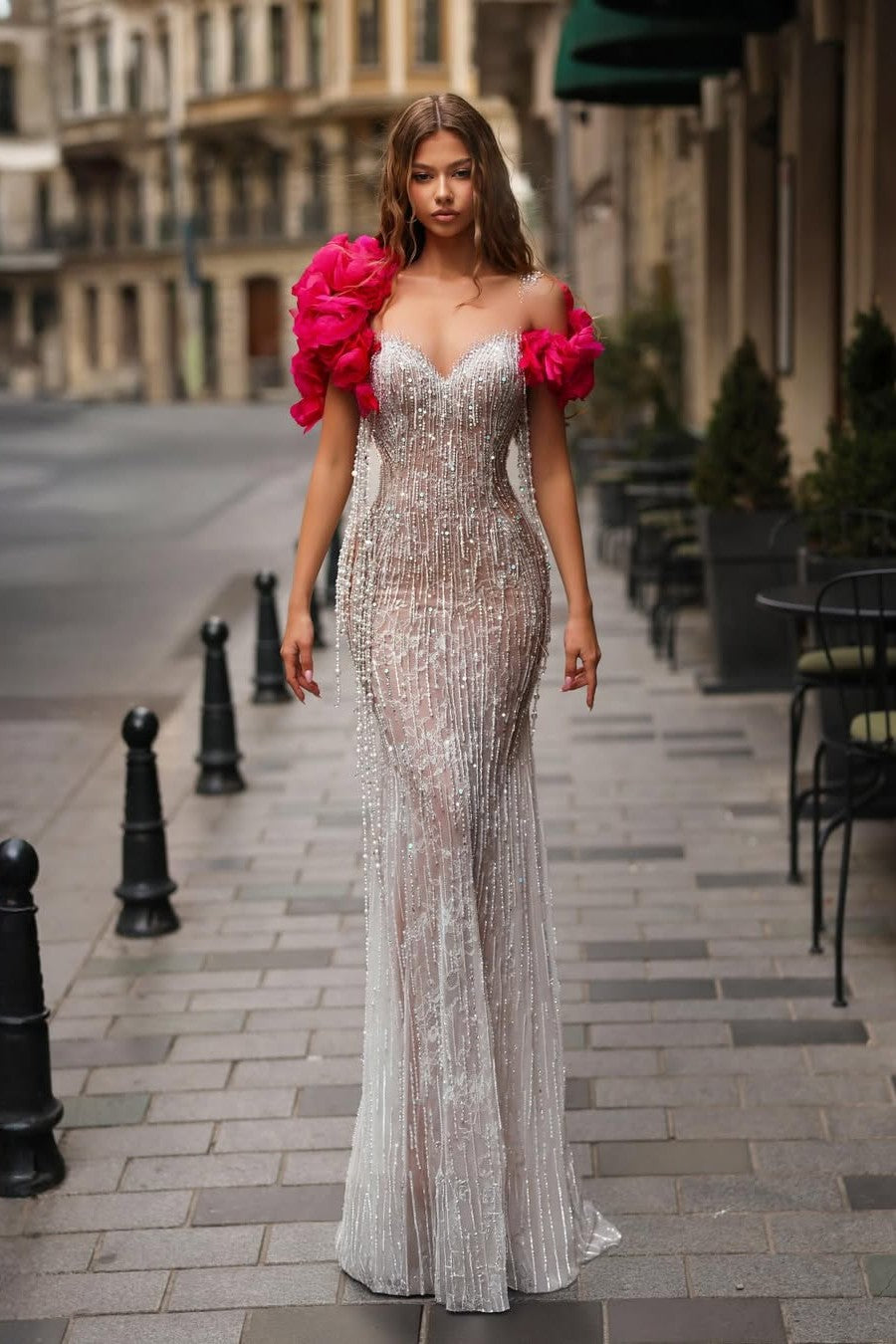 Floral Sleeve Gown