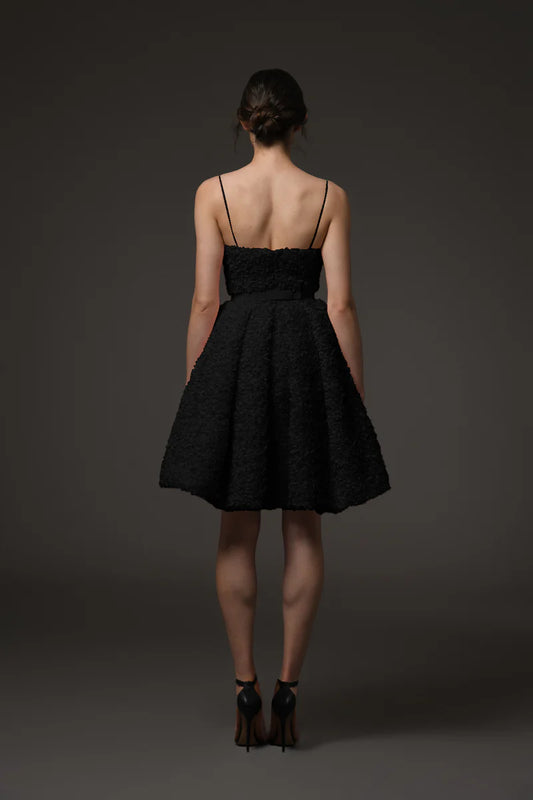 Black A-line Short Dress