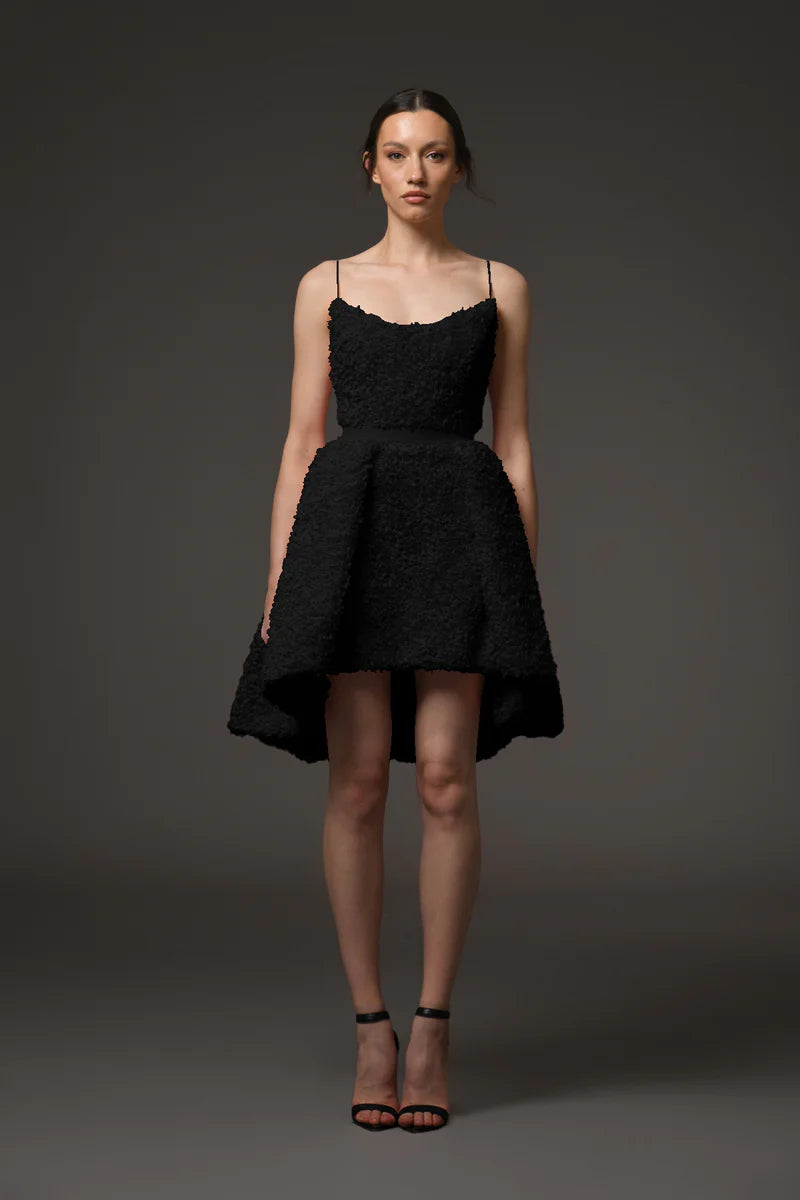 Black A-line Short Dress