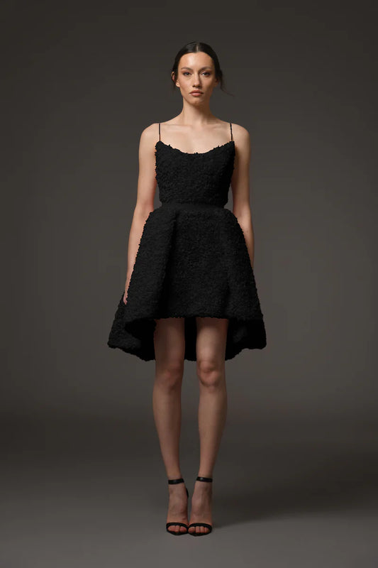 Black A-line Short Dress