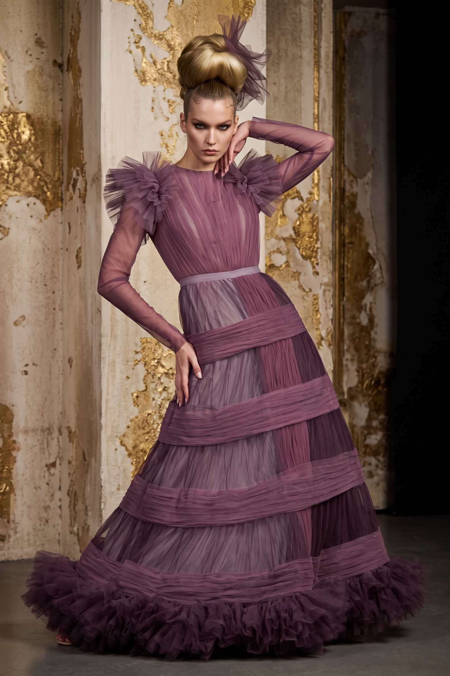 Long Sleeve Evening Dress