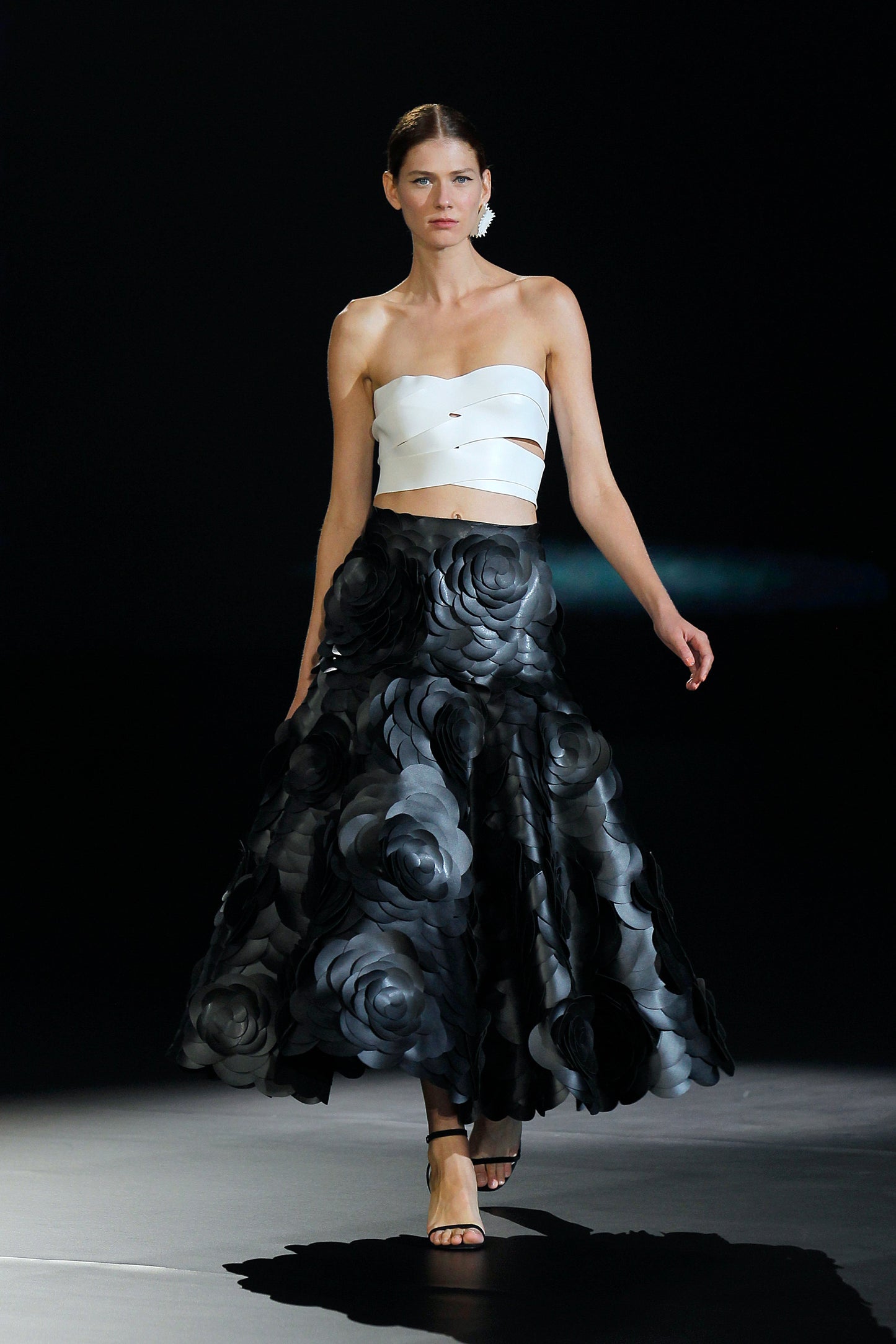 Canino Banded Top and Textured Skirt