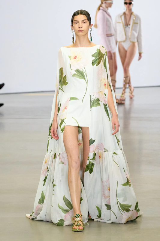 Georgette Peony Gown