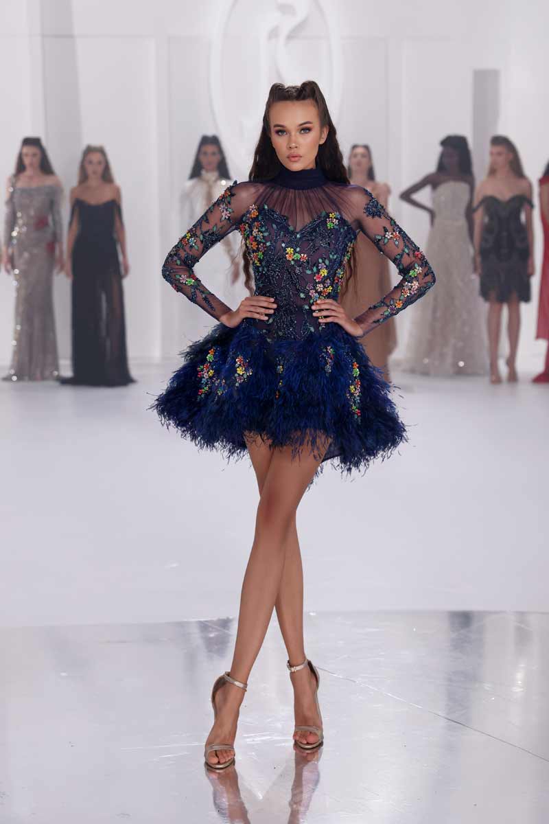 Feather Mini Dress