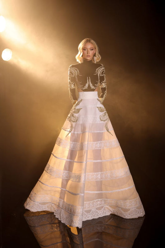 Black And White Gown