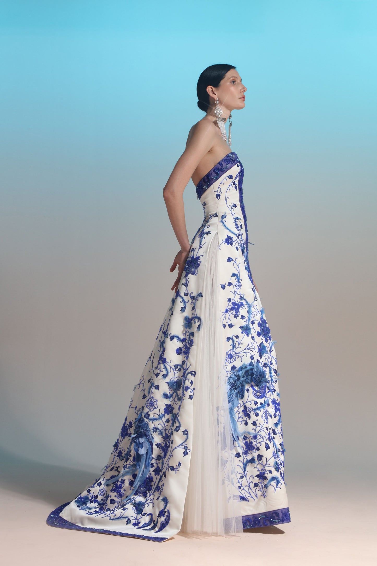 Strapless Porcelain Gown