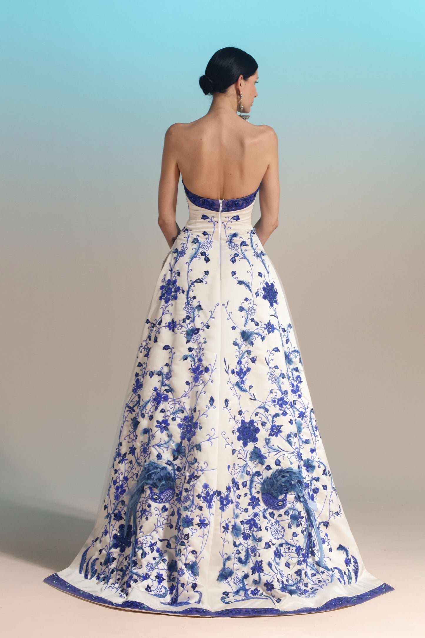 Strapless Porcelain Gown