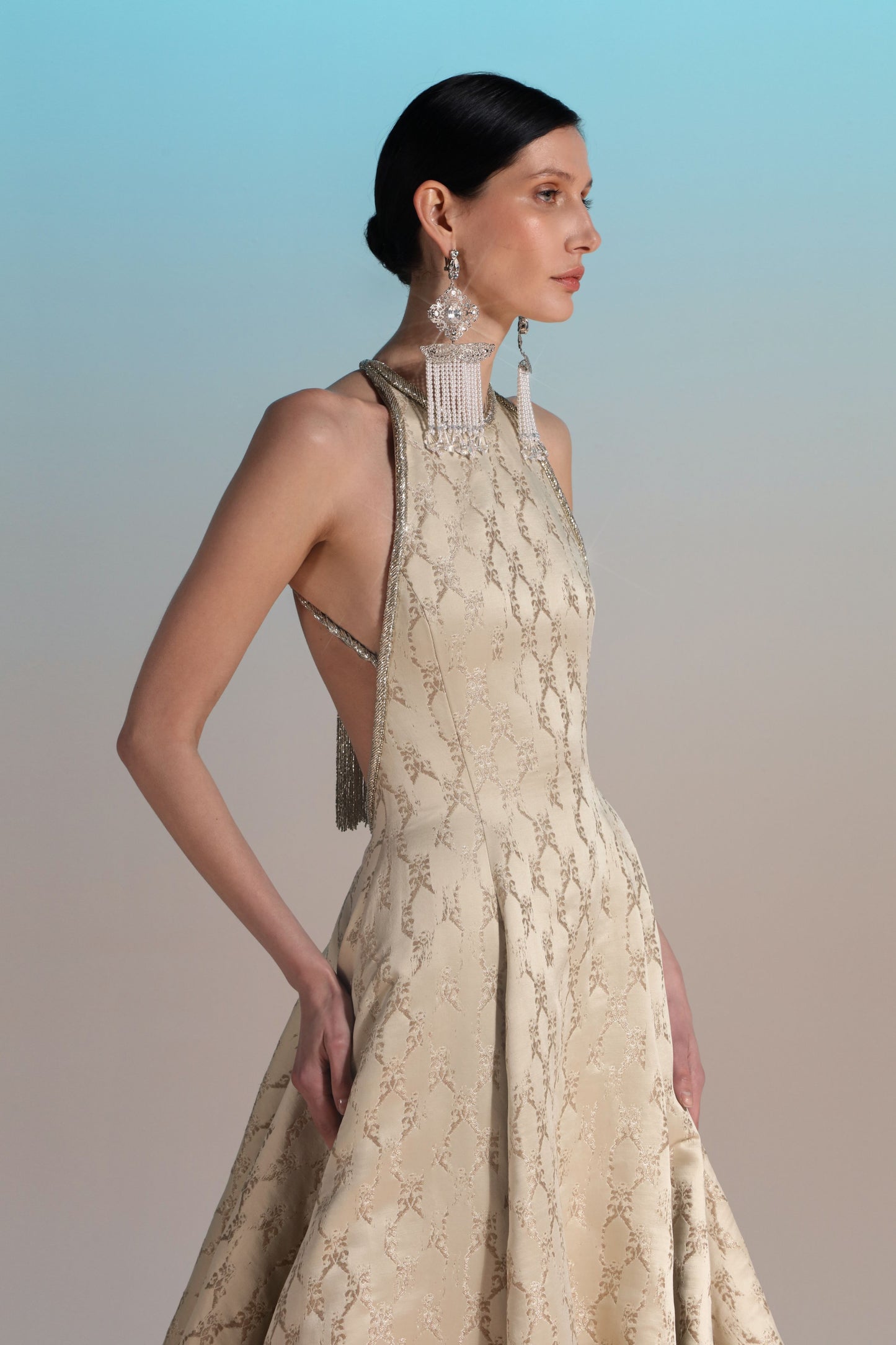 Sleeveless A-Line Gown