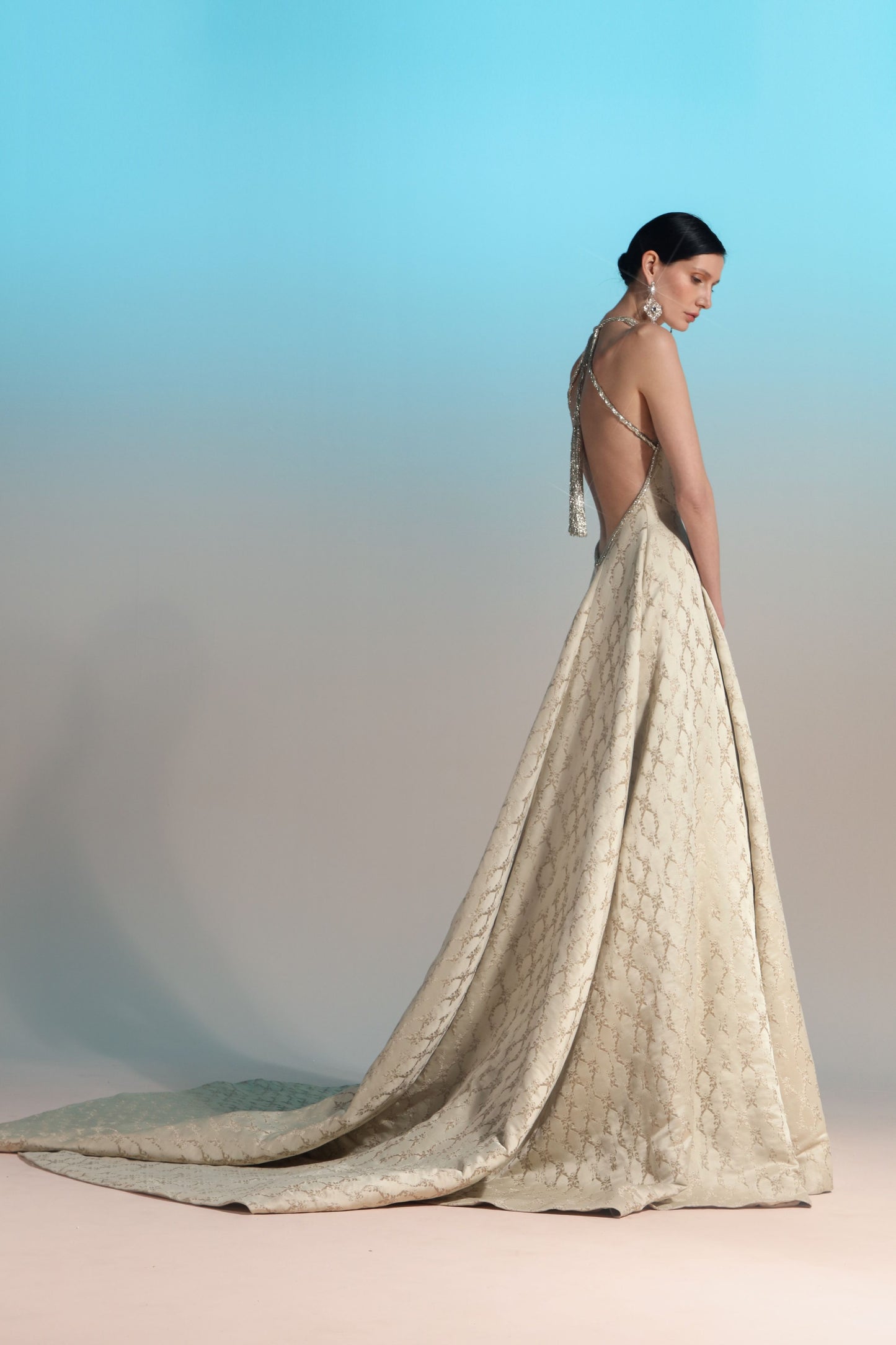 Sleeveless A-Line Gown