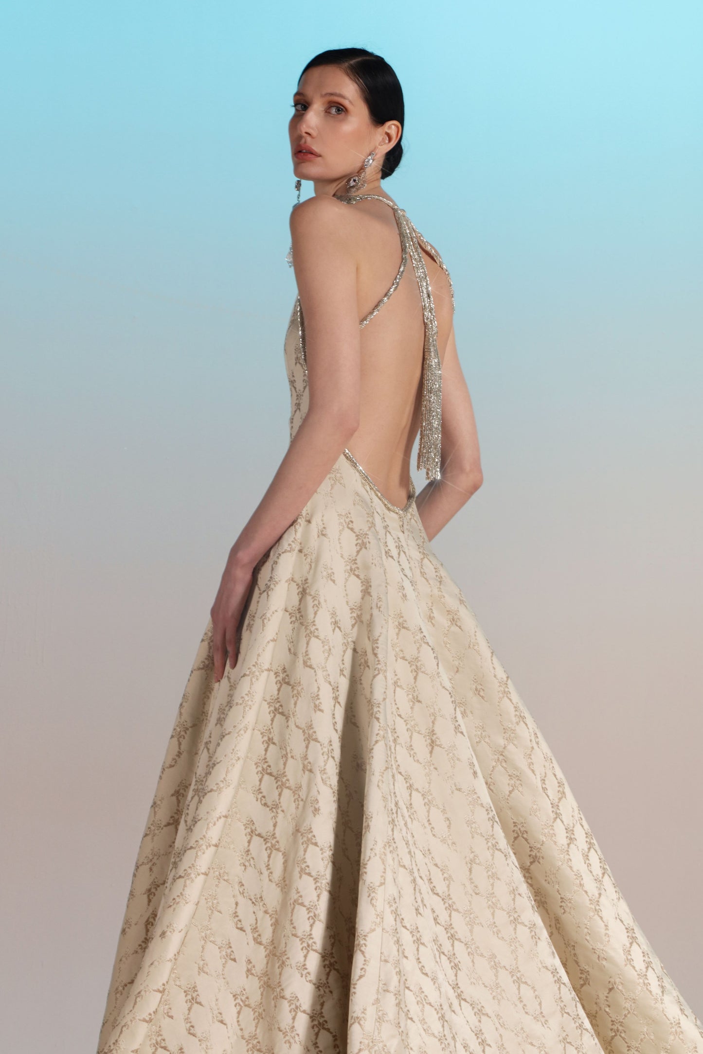 Sleeveless A-Line Gown