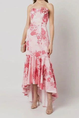Floral Hi-Lo Midi Dress