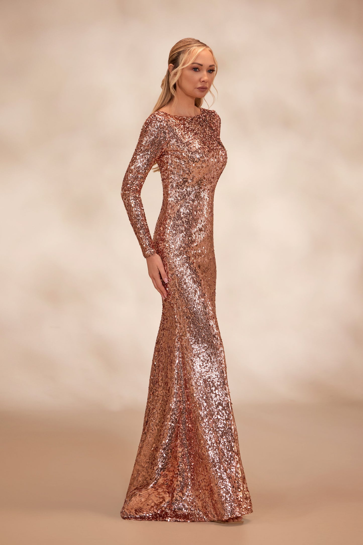Rose Gold Sequin Dress
