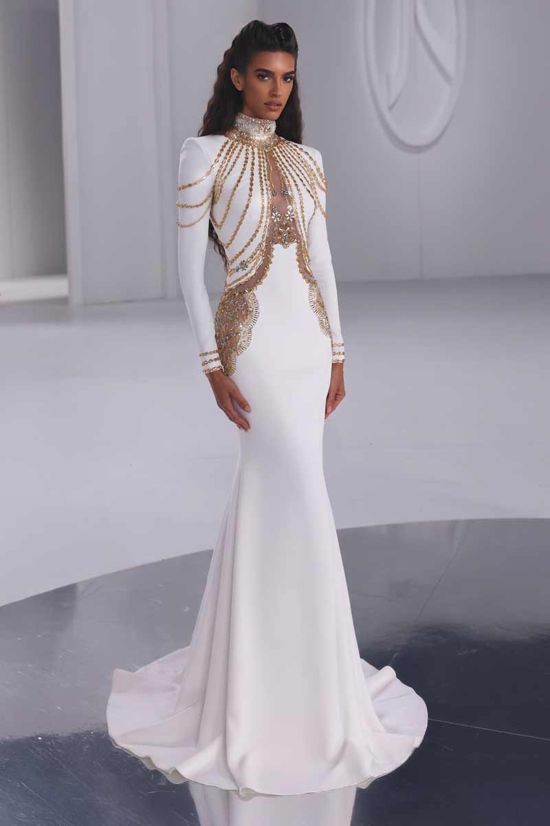 High Neck Mermaid Gown