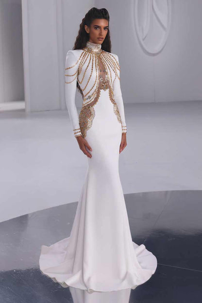 High Neck Mermaid Gown