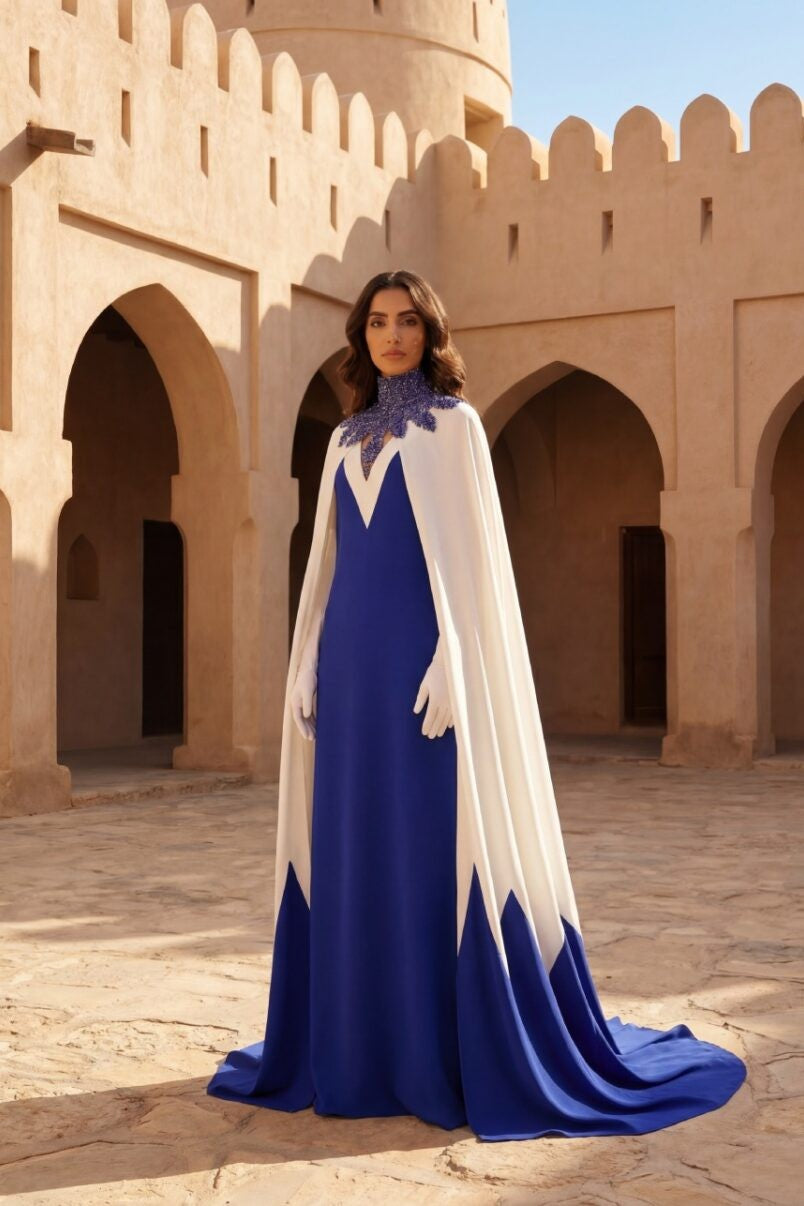 Cape Sleeve V-Cut Kaftan