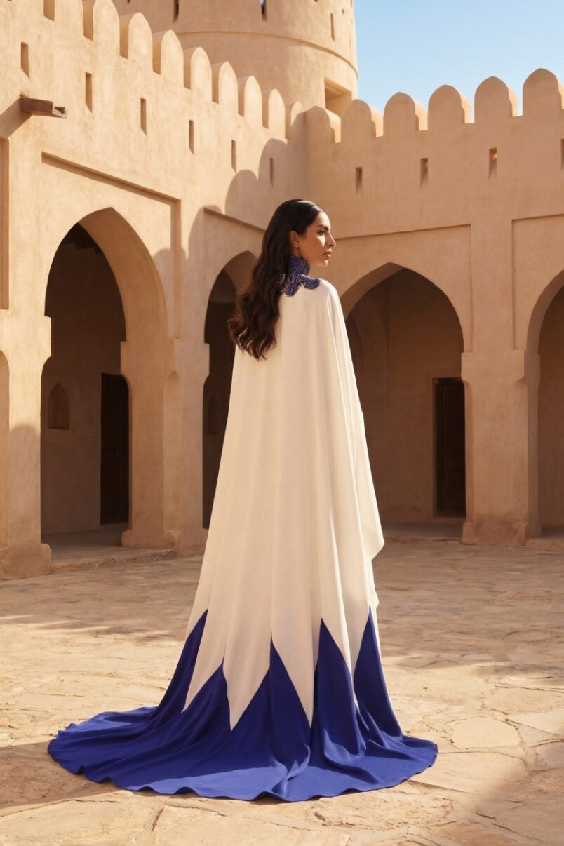 Cape Sleeve V-Cut Kaftan