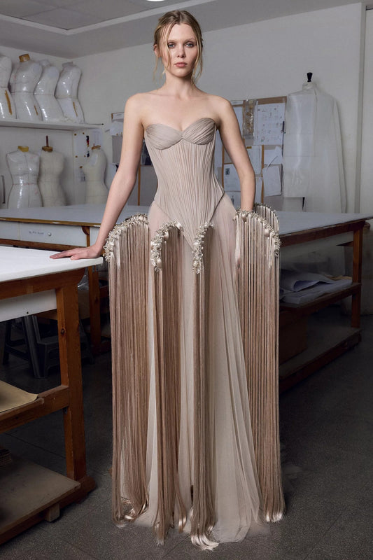 Strapless Tulle Gown