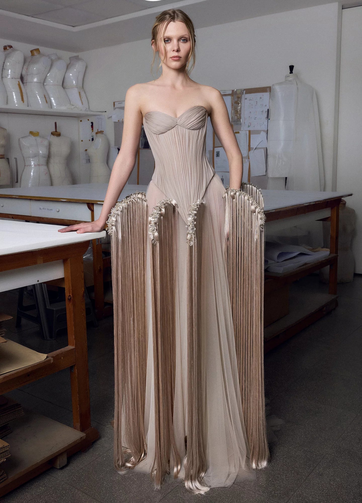 Strapless Tulle Gown