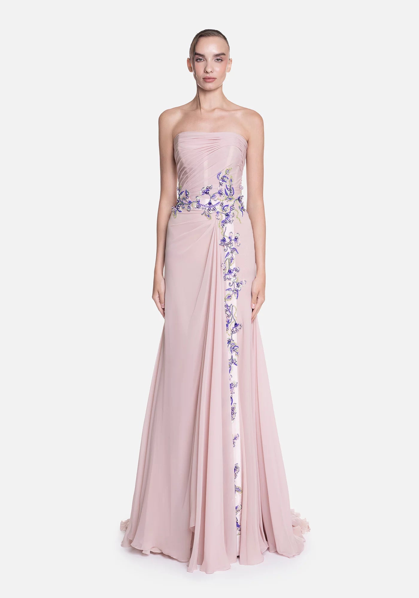 Strapless Crepe Gown