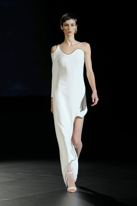 Capralba Long Sleeve Cold Shoulder Gown