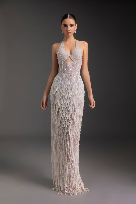Pearl Cascade Gown