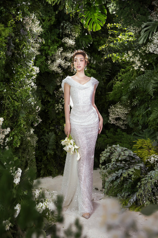 Fringe Poem Wedding Dress