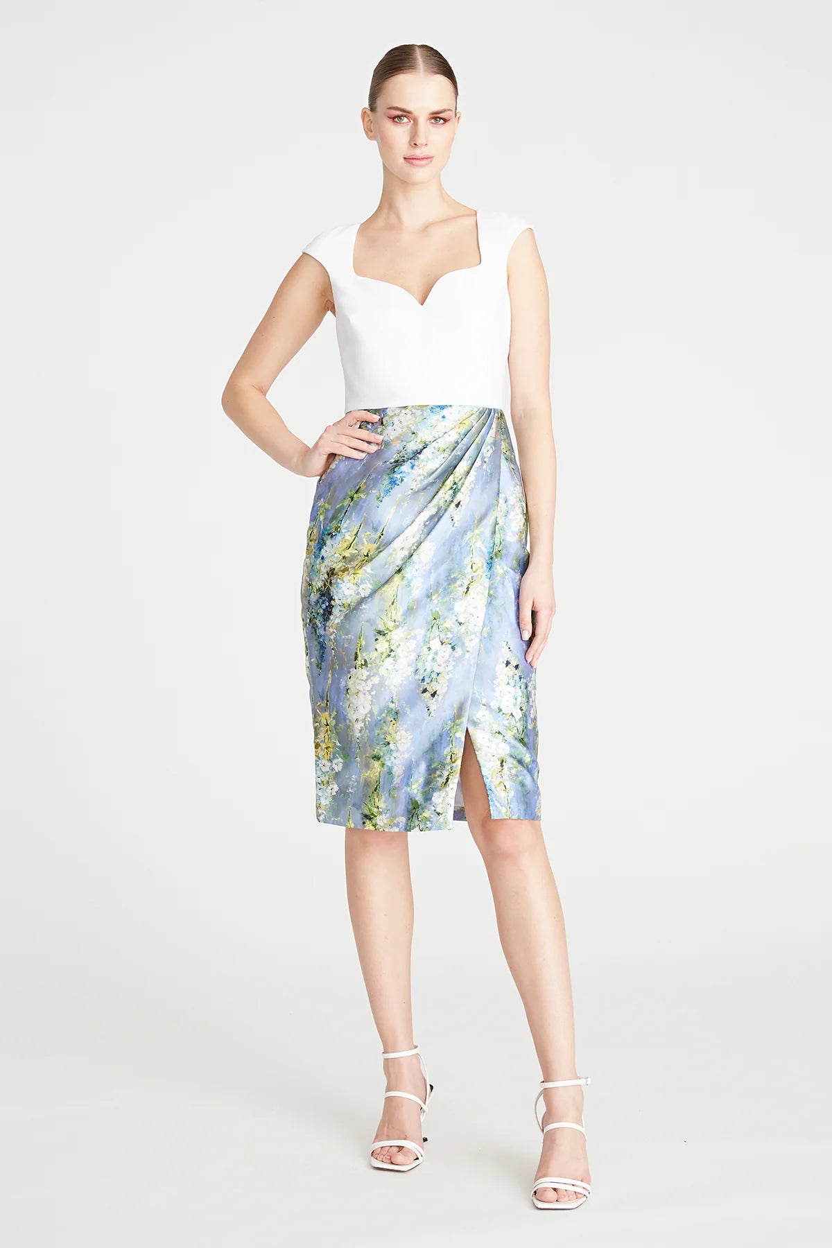 Cap Sleeve Floral Dress