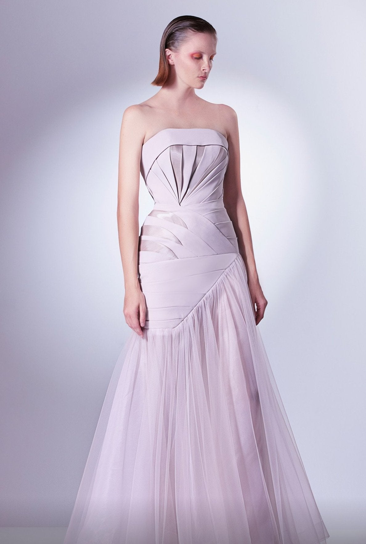 Strapless Fit and Flare Gown