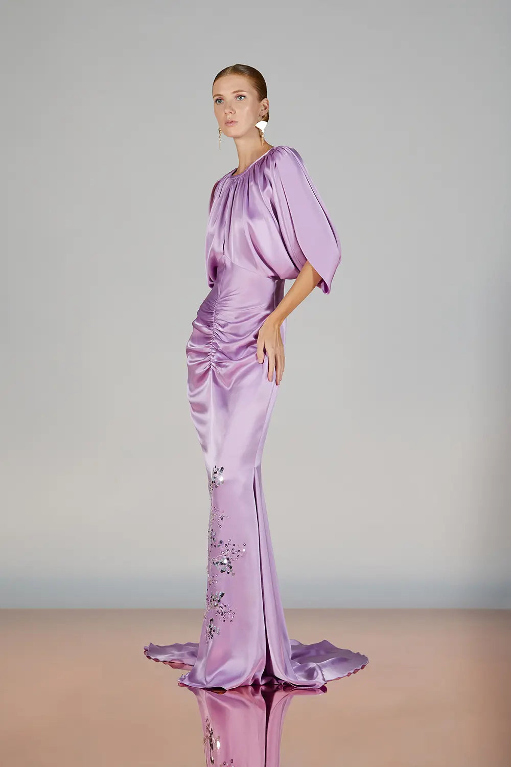 Half Sleeve Demeter Gown