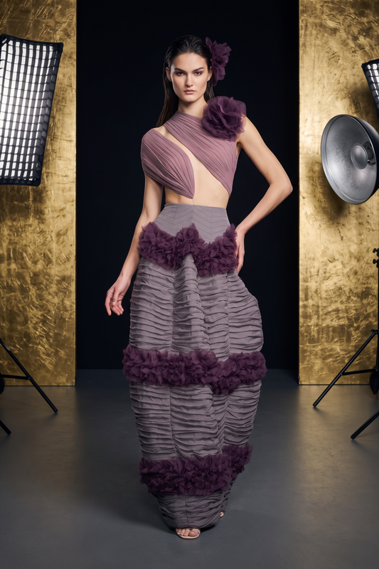 Asymmetric Evening Dress