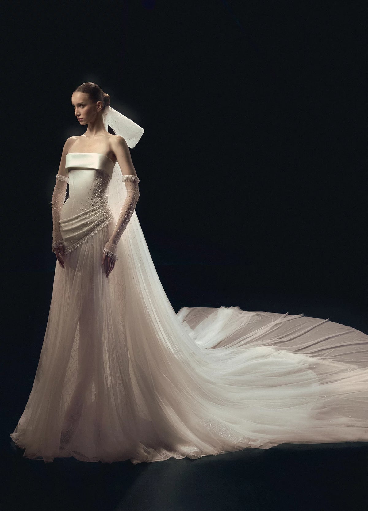 Strapless Embellished Gown