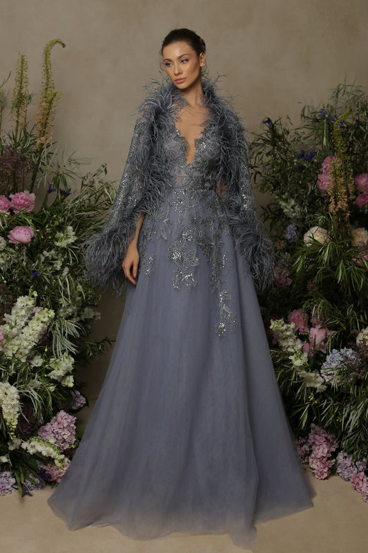 Orva Gown with Cape
