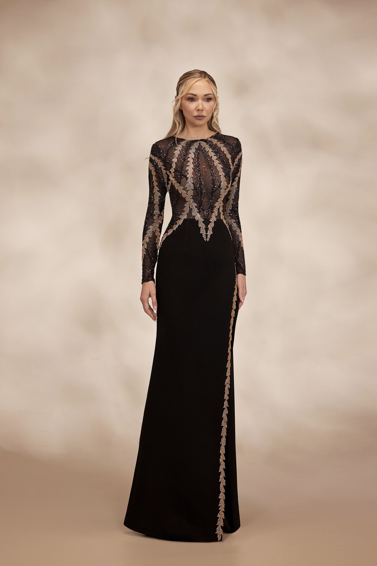 Black Embroidered Dress