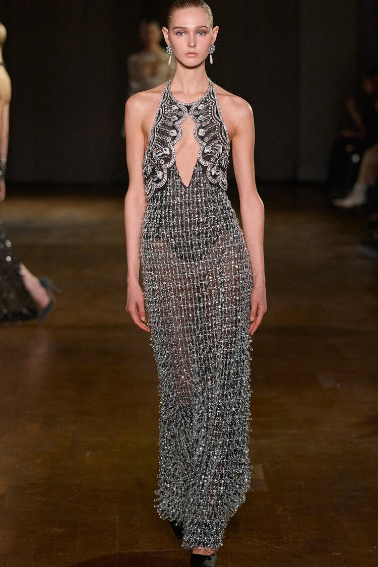 Sleeveless Keyhole Maxi Dress