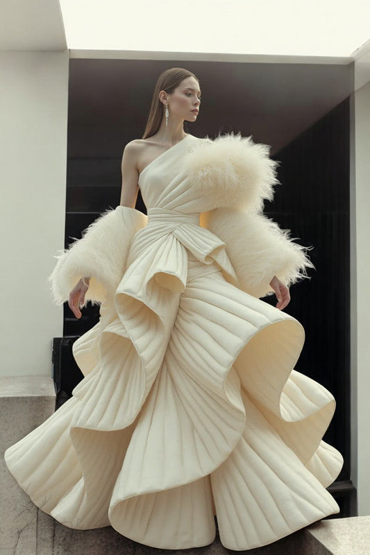 Ecru Etched Gown