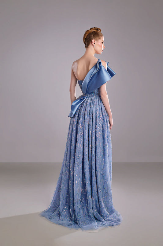 Lace Dress with Mikado Bow