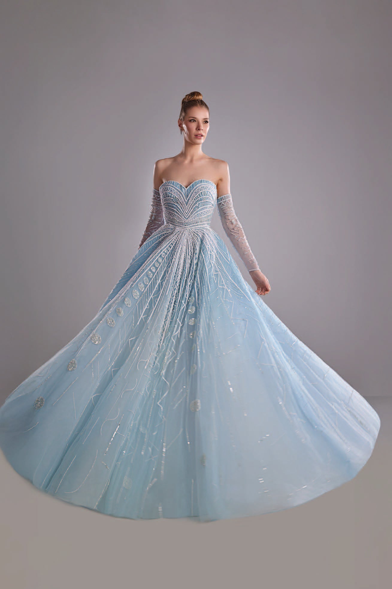 Beaded Dress with Tulle