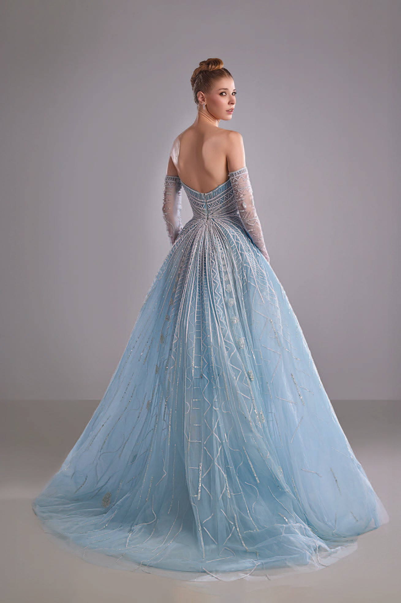 Beaded Dress with Tulle