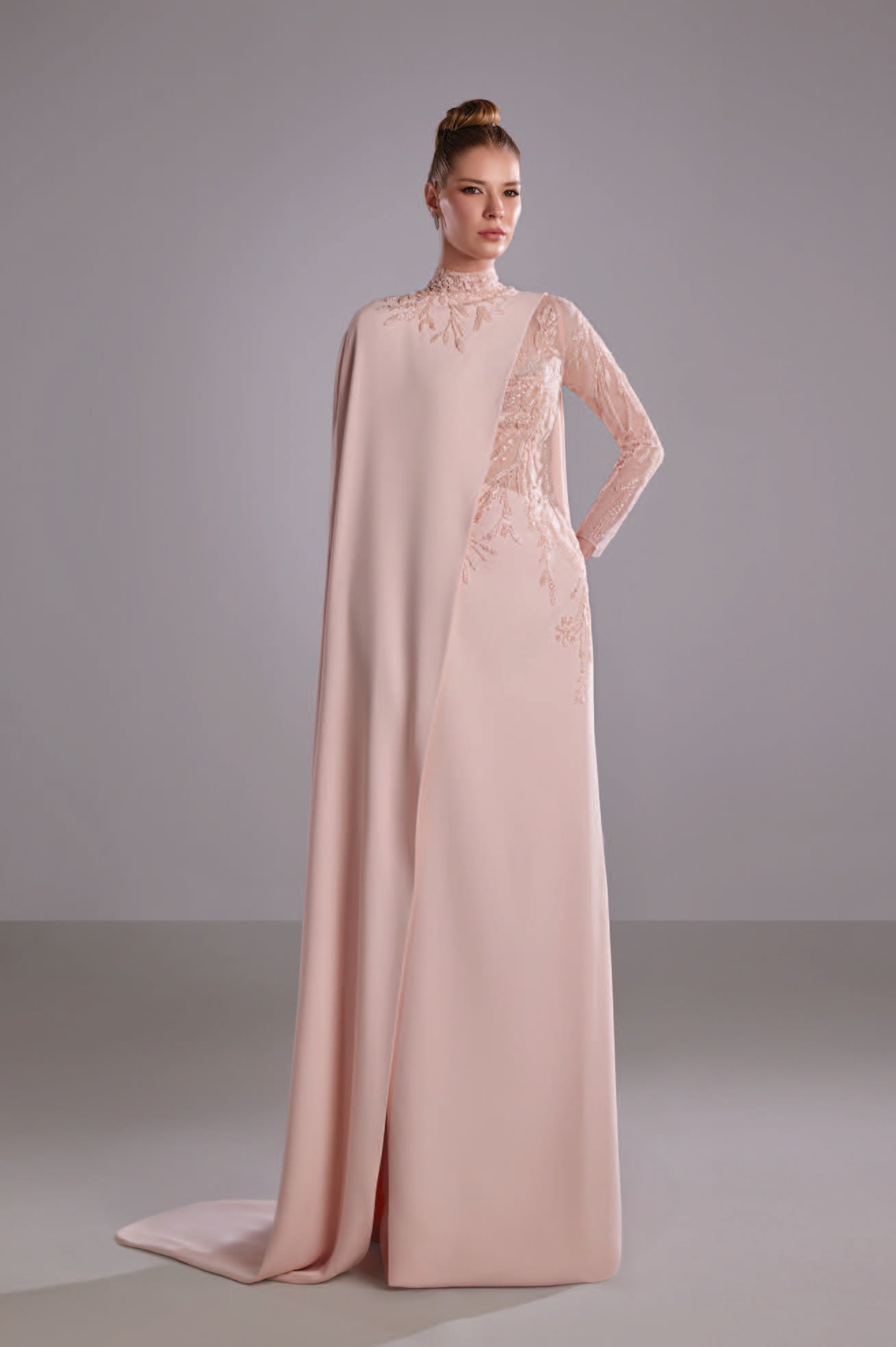 Beaded Crepe Dress