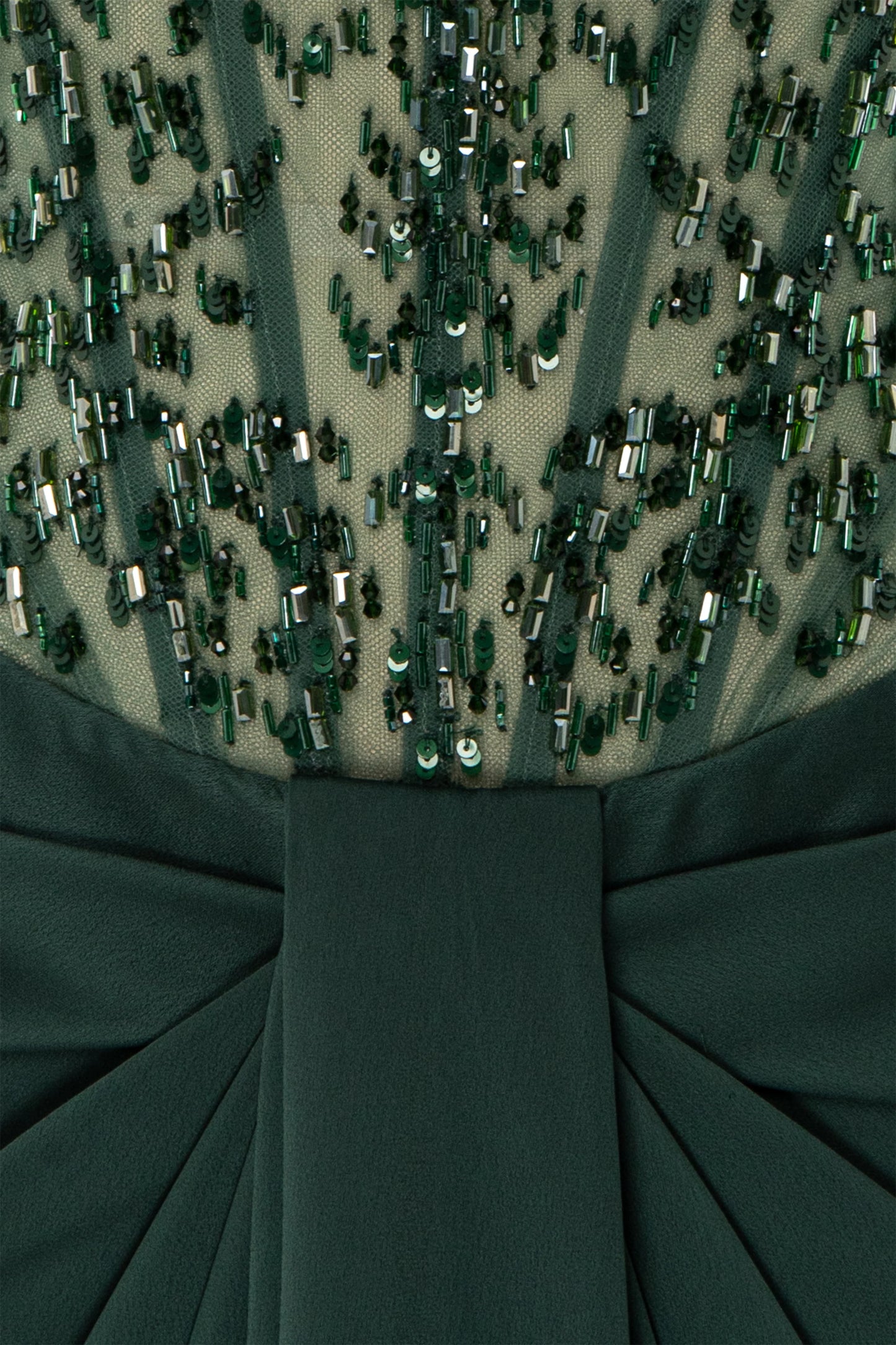 Strapless Beaded Corset Gown