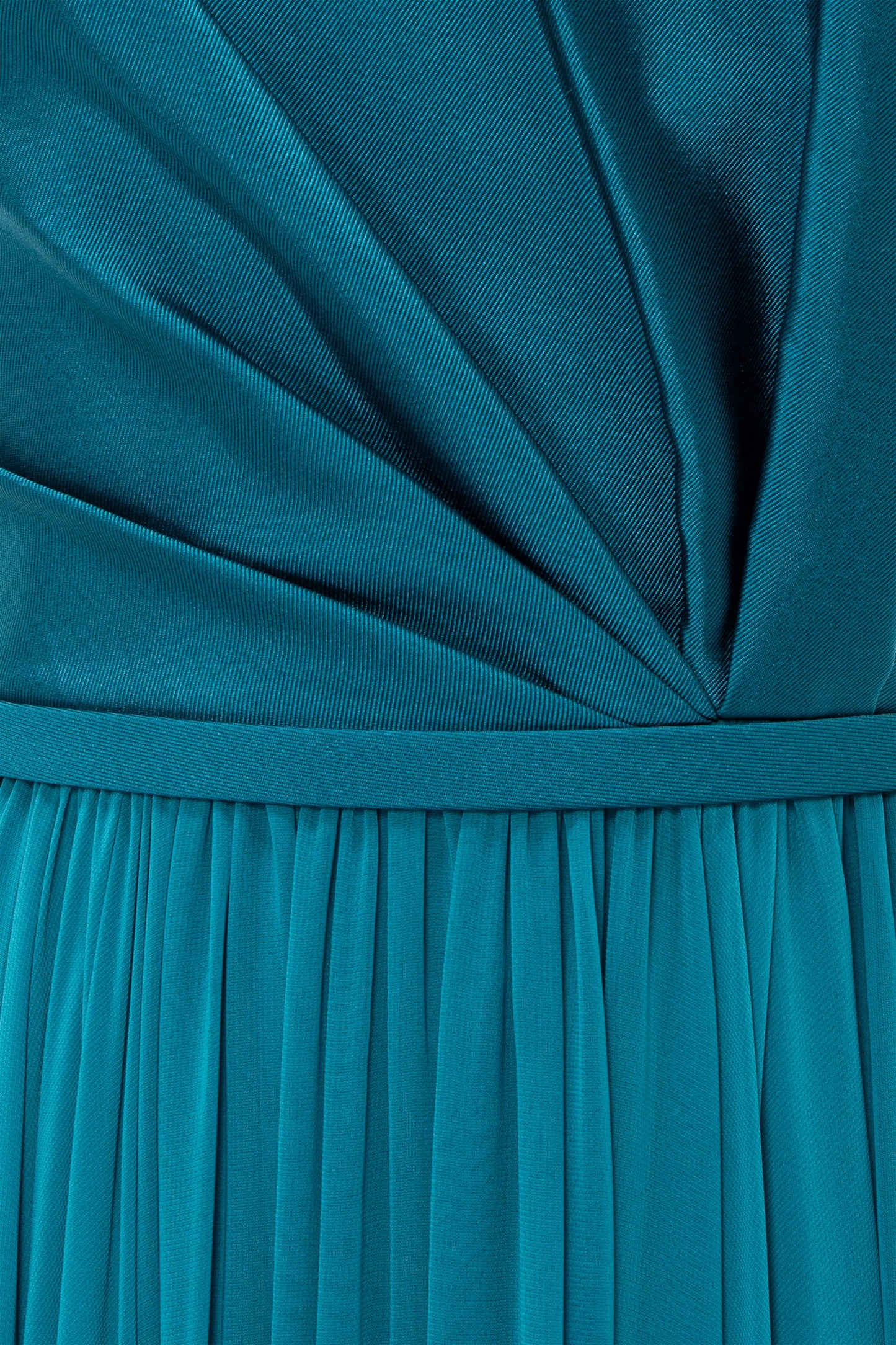 Strapless Asymmetrically Draped Muslin Gown
