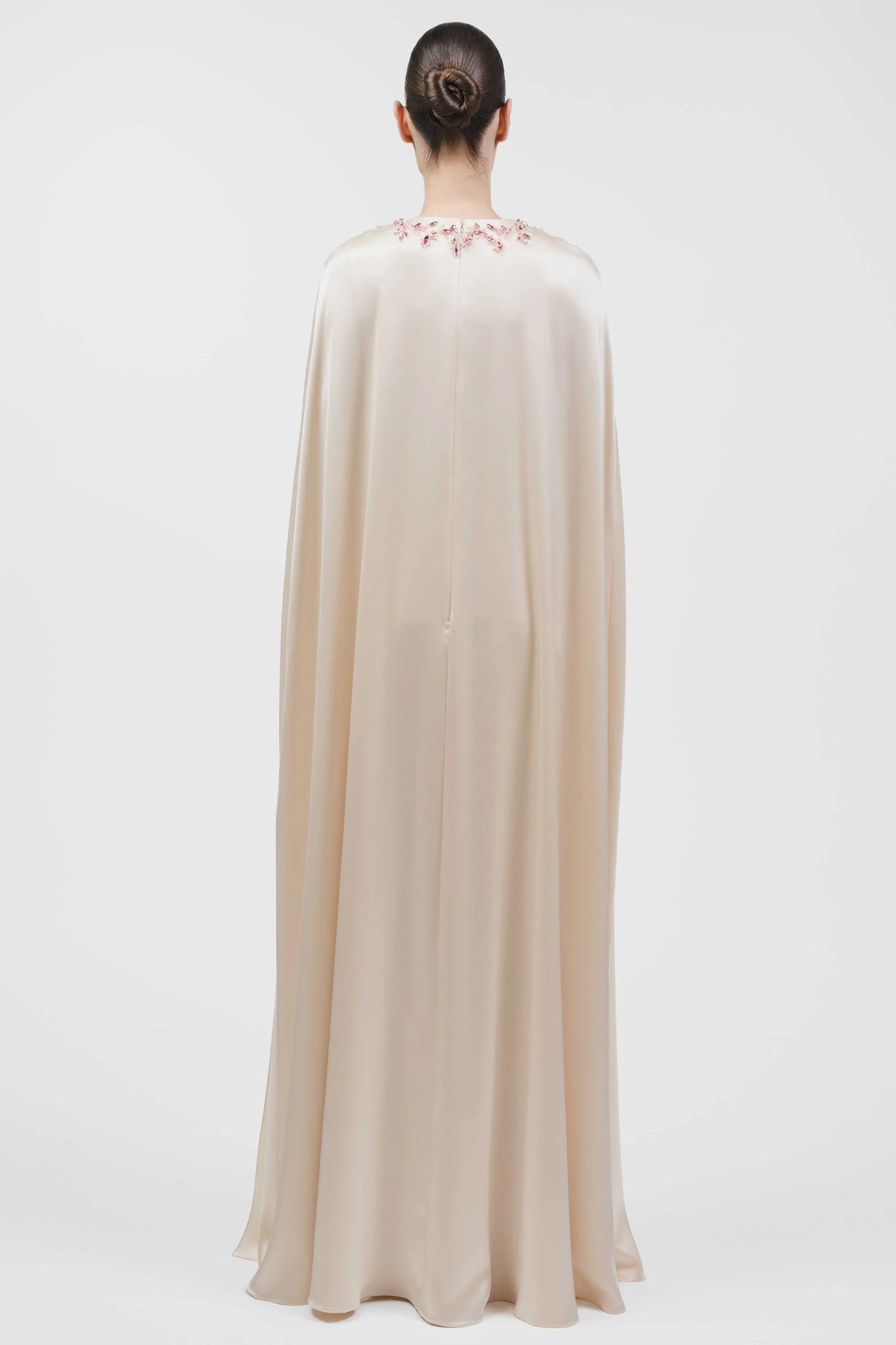 Cape Kaftan With Embellished Neckline