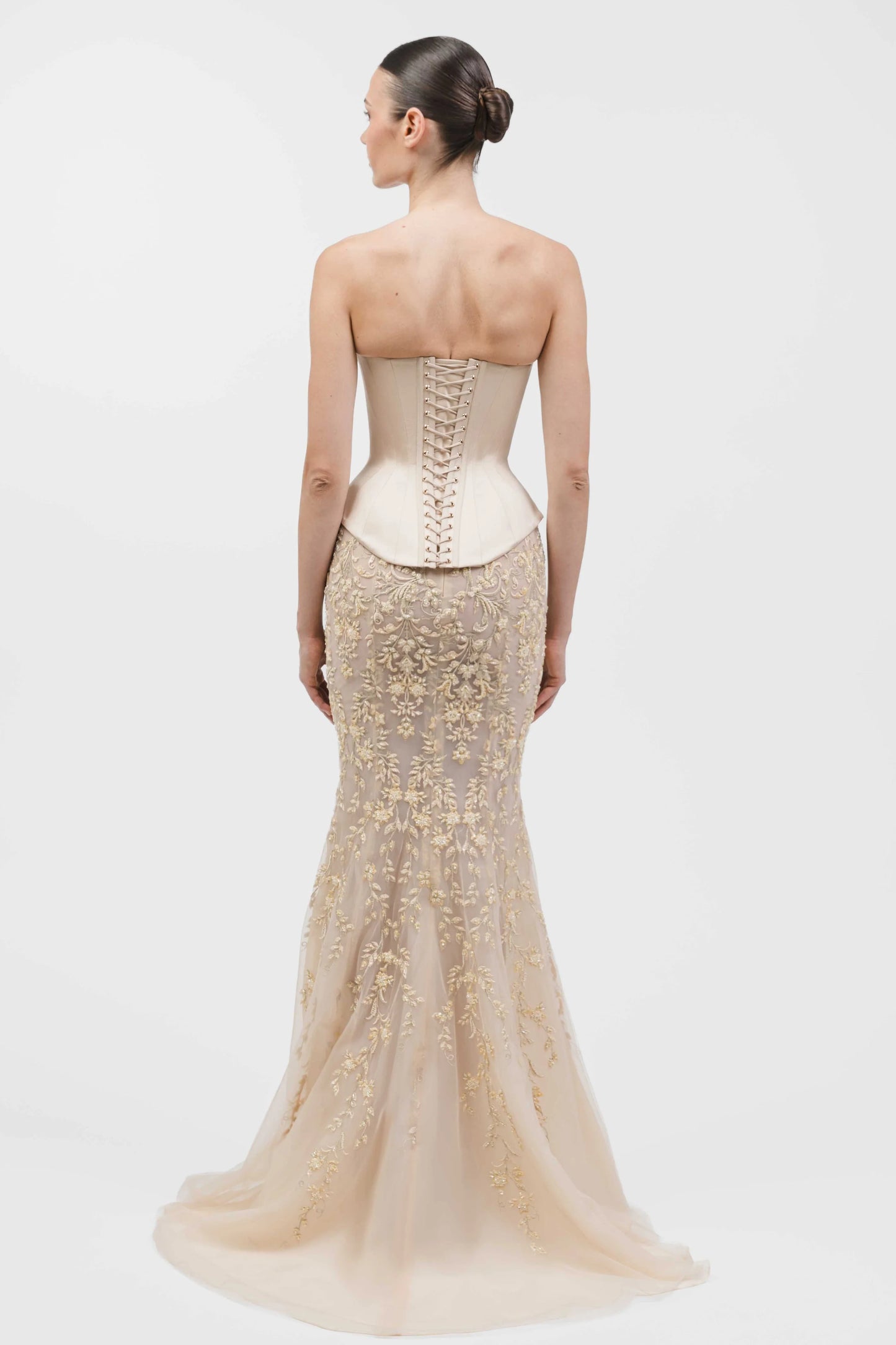Strapless Structured Corset Mermaid Gown