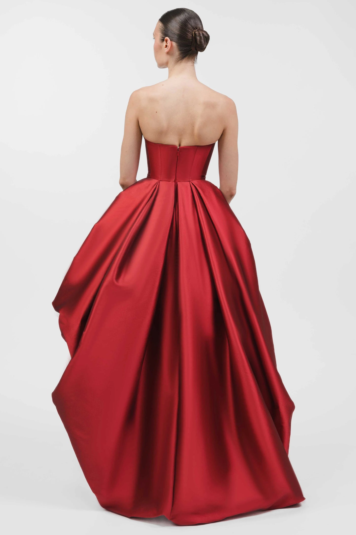 Strapless High-Low Gown