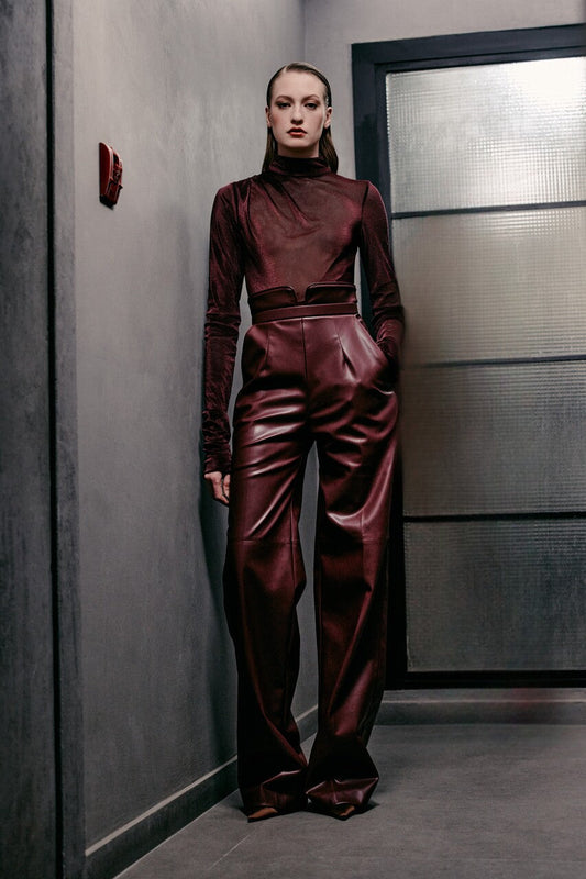 High Neck Top with Pants