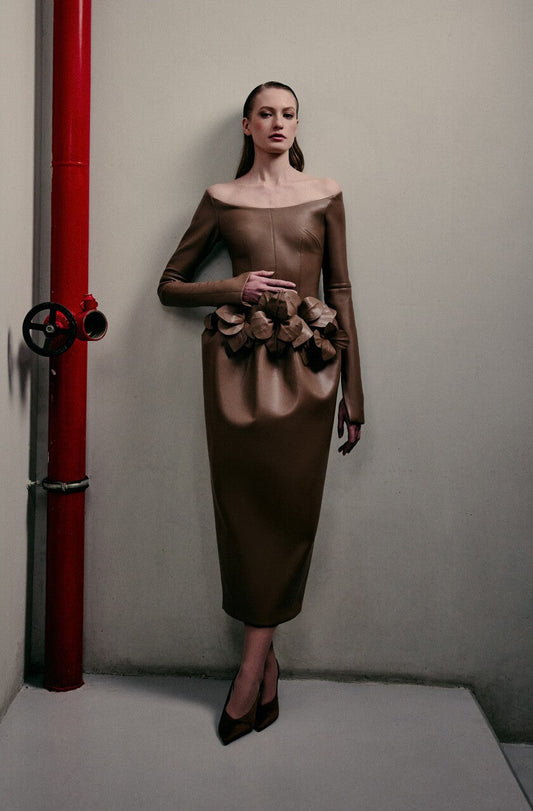 Faux Leather Dress